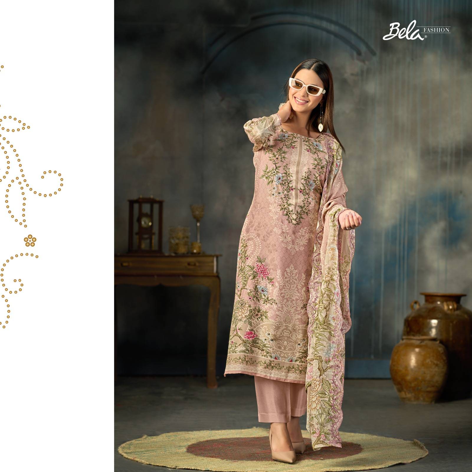 Maisha by Bela Fashion 8460 to 8463 series Designer Beautiful Occasional Wear & Party Wear Pure muslin dressesAt Wholesale Price